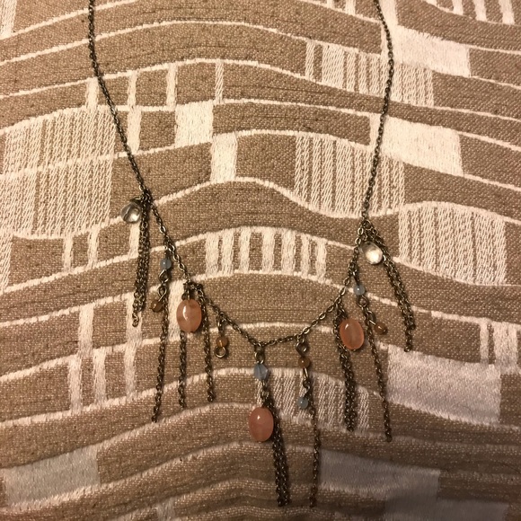 ⭐️ Brass necklace with dangling charms - Picture 3 of 3